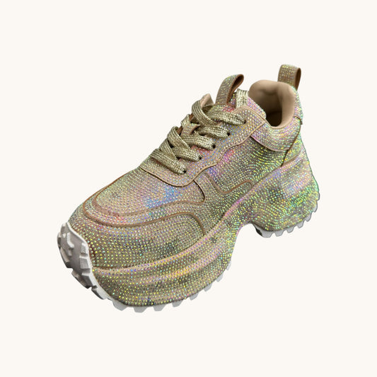 Zapatilla con Brillo y Plataforma