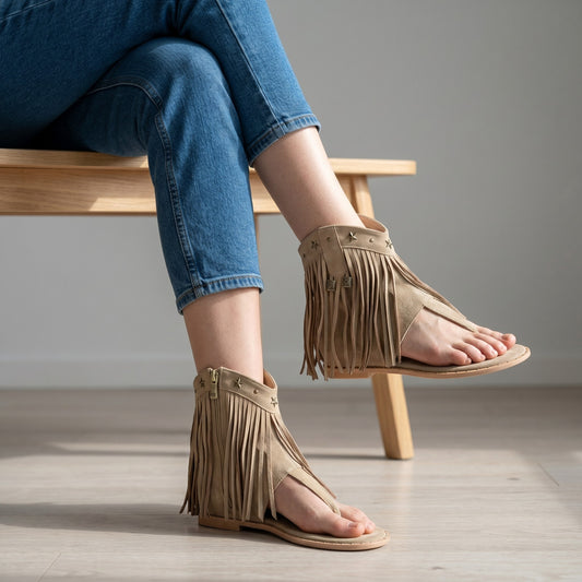 Bota Sandalia Beige