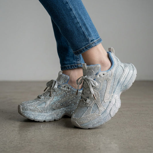 Zapatilla con Brillo Plataforma (Cod. 3588)