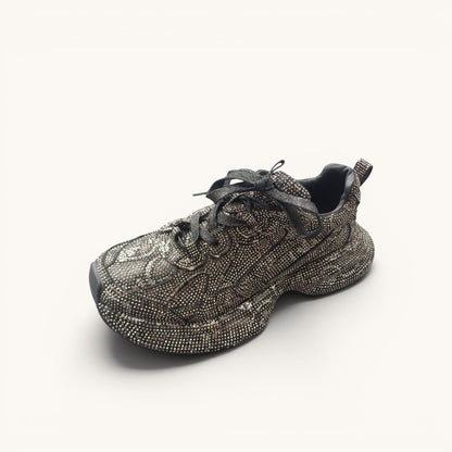 Zapatilla con Brillo Plataforma (Cod. 3588)