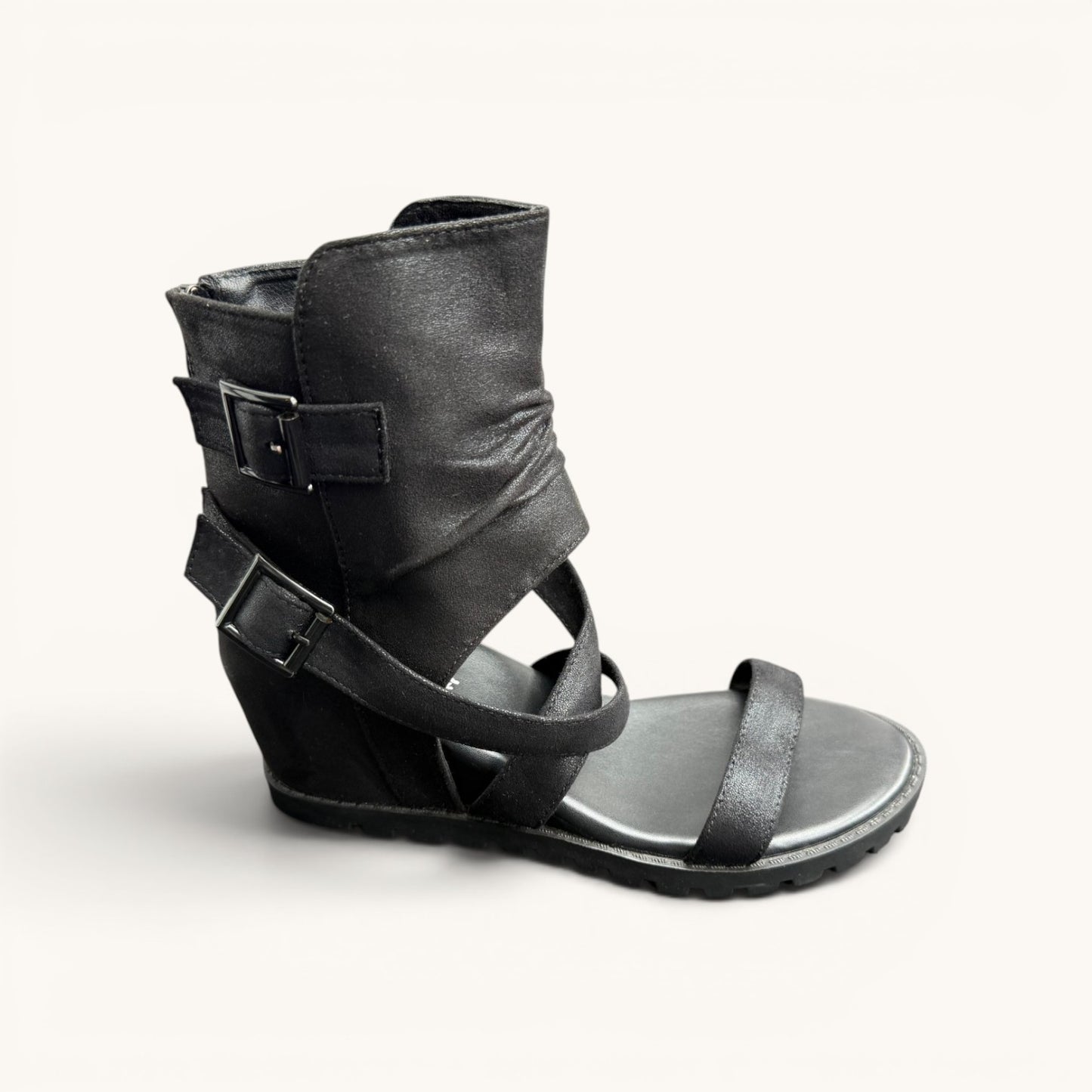 Bota Sandalia con correa cruzada