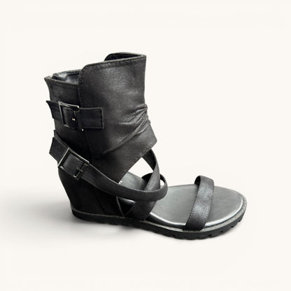 Bota Sandalia con correa cruzada