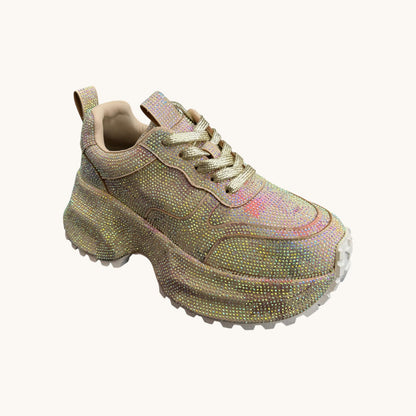 Zapatilla con Brillo y Plataforma