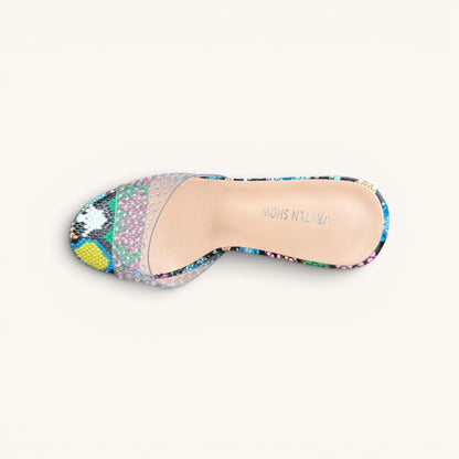 Zapato Tacon Multicolor y Color entero