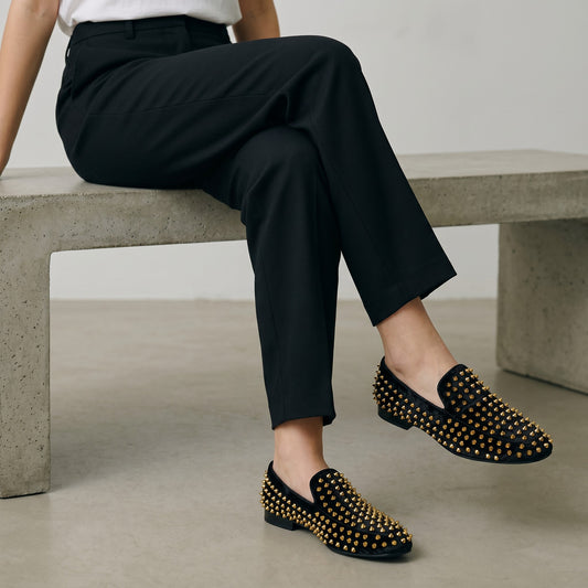 Mocasines Semi elegante detalles en tachas