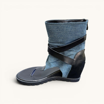Bota Sandalia medio alto con correa