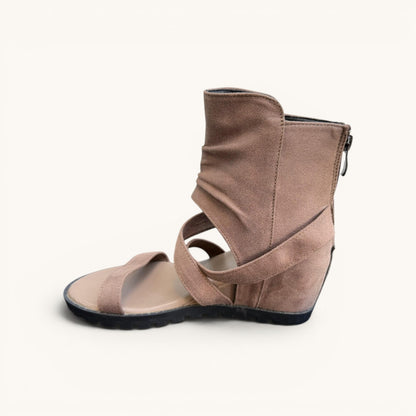 Bota Sandalia con correa cruzada