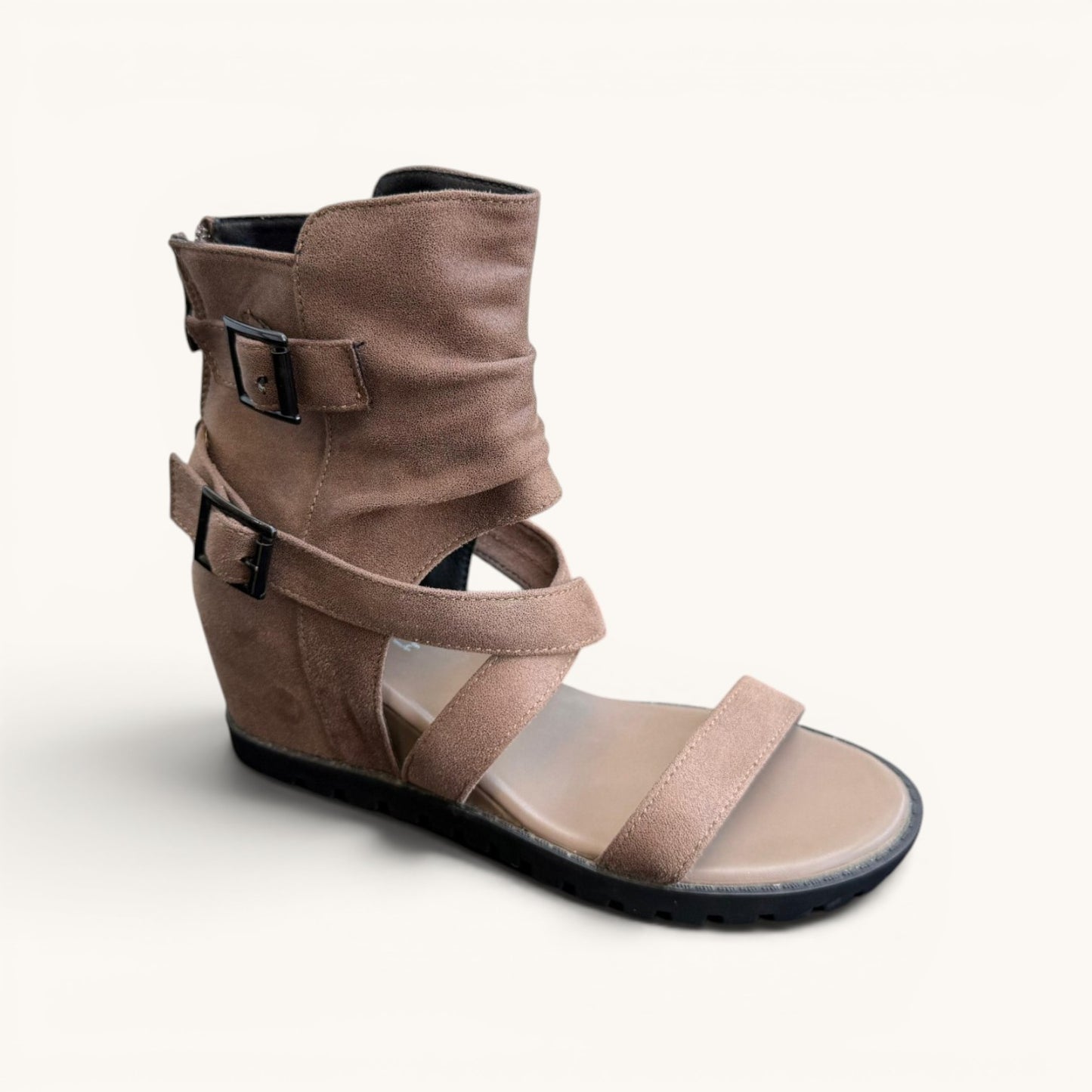 Bota Sandalia con correa cruzada