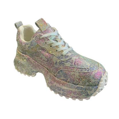 Zapatilla con Brillo y Plataforma (Cod. 3698)