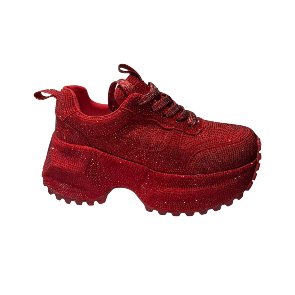 Zapatilla con Brillo y Plataforma (Cod. 3698)