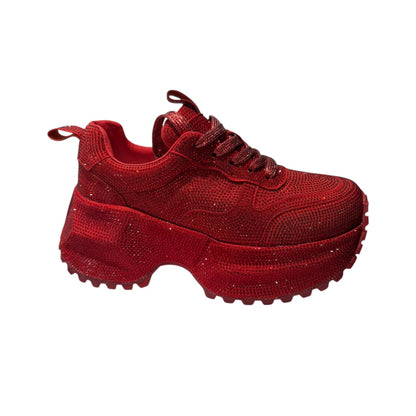 Zapatilla con Brillo y Plataforma (Cod. 3698)