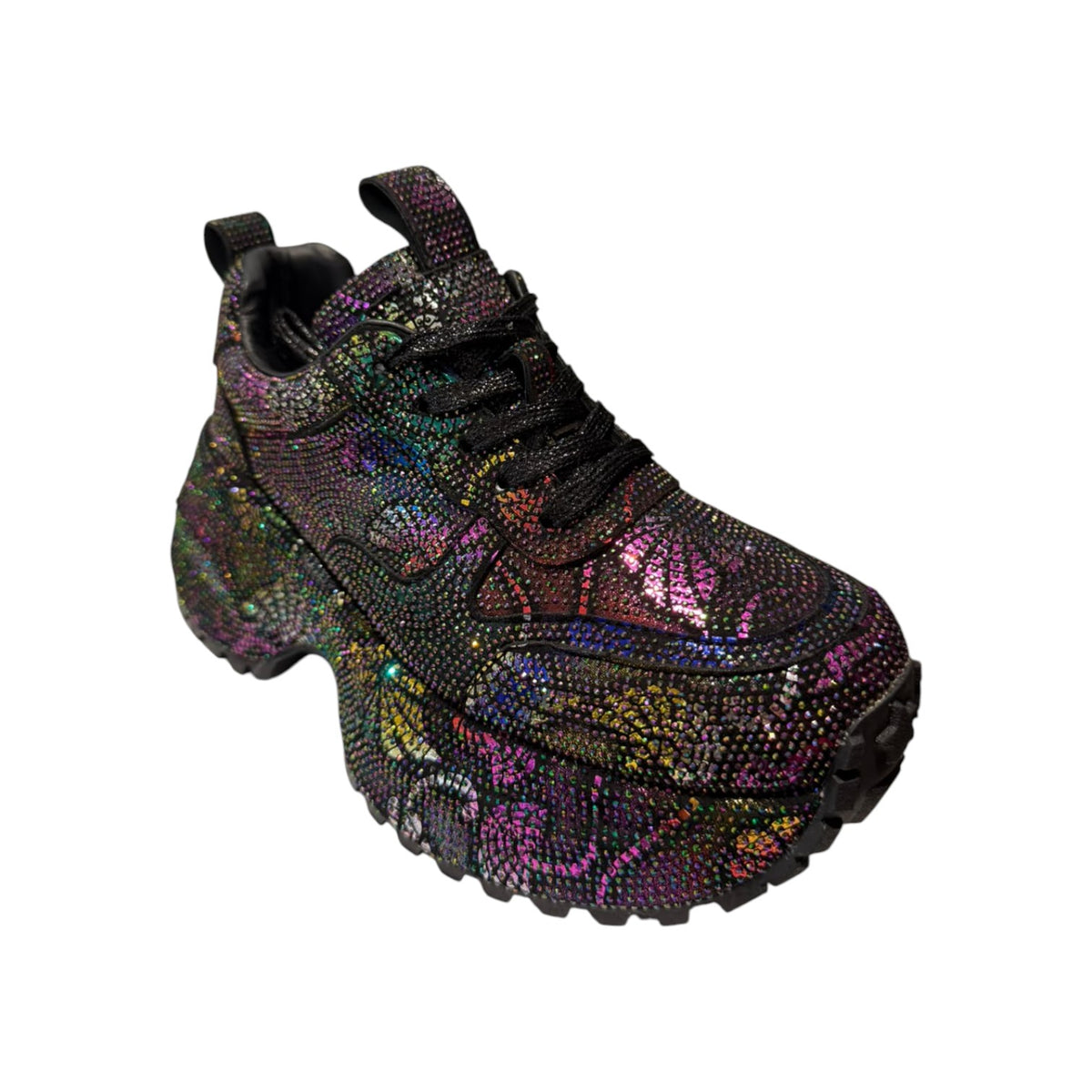 Zapatilla con Brillo y Plataforma (Cod. 3698)