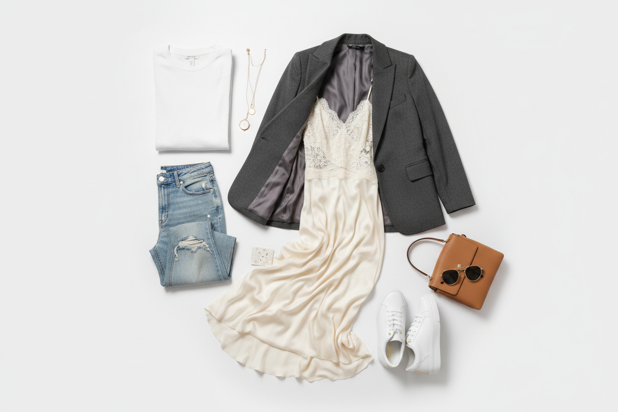 Variedad de ropa fashion